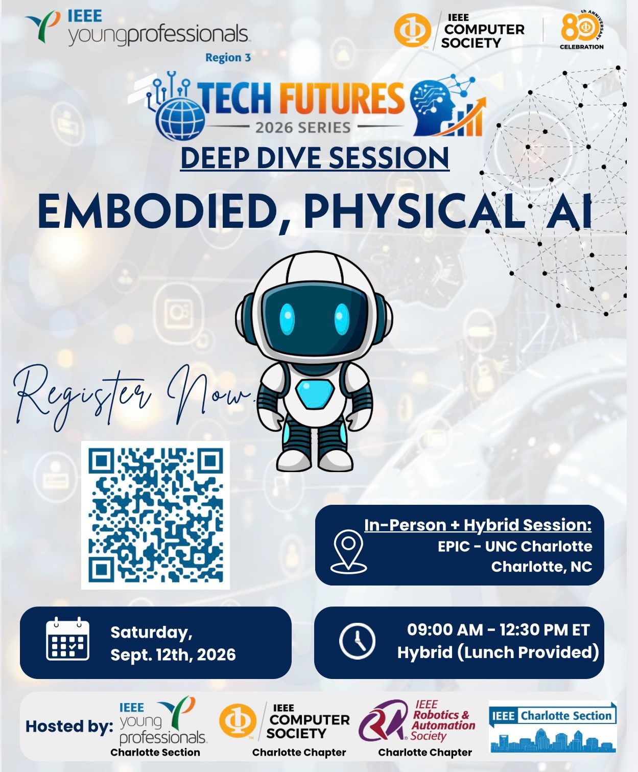IEEE Tech Futures 2026 Deep Dive Session: Embodied, Physical AI event flyer
